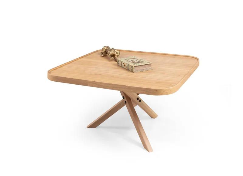 Sofabord Wallxpert Oscar Kare (100 x 48 x 100 cm) Eg - Eg - Møbler - Borde - Sofabord