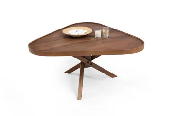 Sofabord Wallxpert Oscar Ucgen (95 x 48 x 95 cm) valnød - Valnød - Møbler - Borde - Sofabord