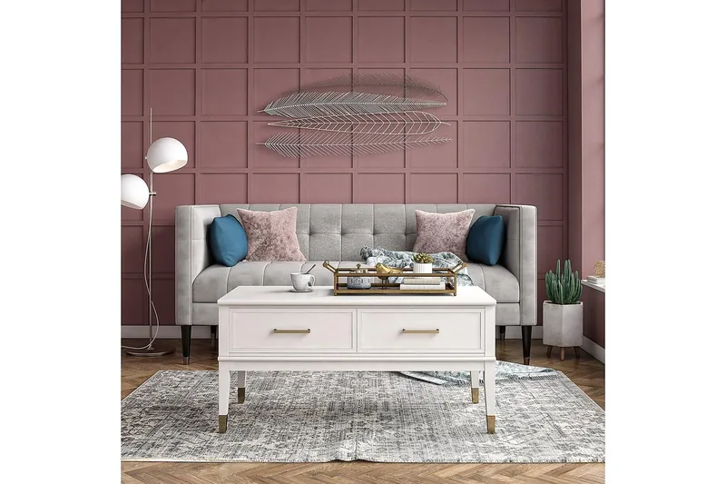 Westerleigh Sofabord 106 cm Hæve/Sænke m Opbevaring Skuffe H - Møbler - Borde - Sofabord