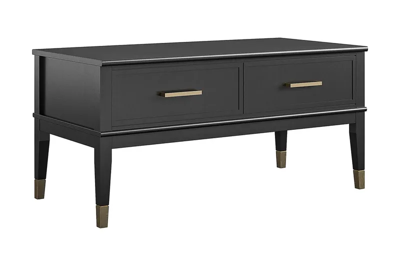 Westerleigh Sofabord 106 cm Hæve/Sænke Opbevaring Skuffe Sor - CosmoLiving - Møbler - Borde - Sofabord