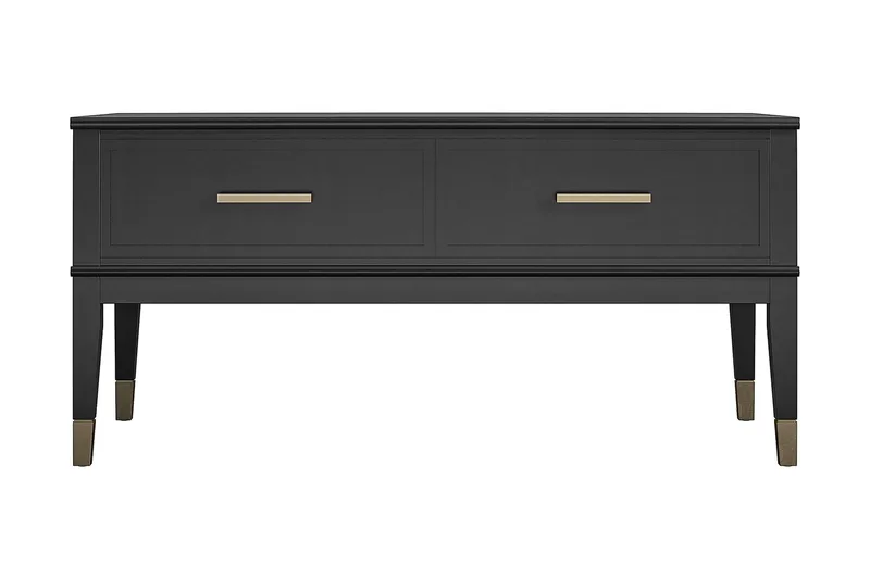 Westerleigh Sofabord 106 cm Hæve/Sænke Opbevaring Skuffe Sor, undefined