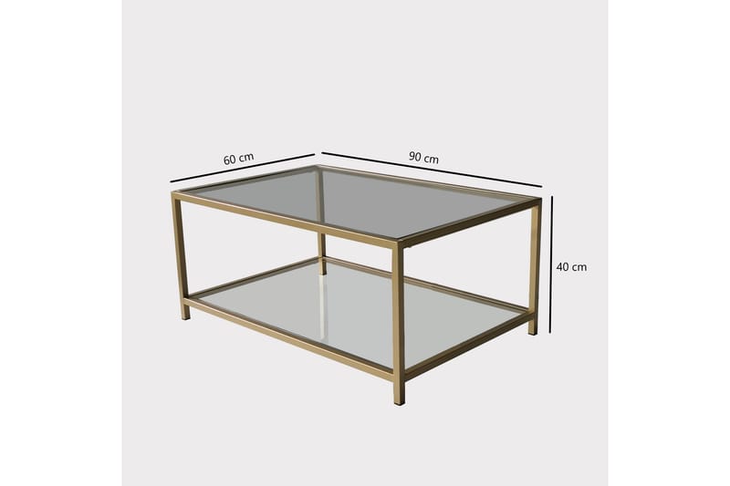 Wickaren Sofabord 90 cm - Guld - Møbler - Borde - Sofabord