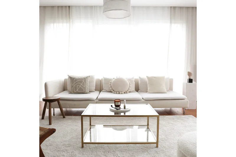 Wickaren Sofabord 90 cm - Guld - Møbler - Borde - Sofabord