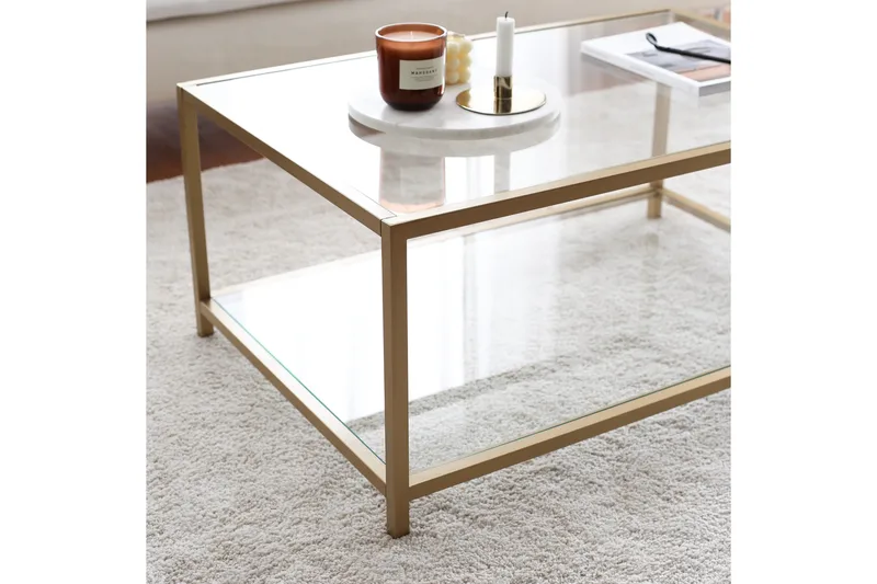 Wickaren Sofabord 90 cm - Guld - Møbler - Borde - Sofabord