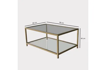 Wickaren Sofabord 90 cm - Guld - Møbler - Borde - Sofabord