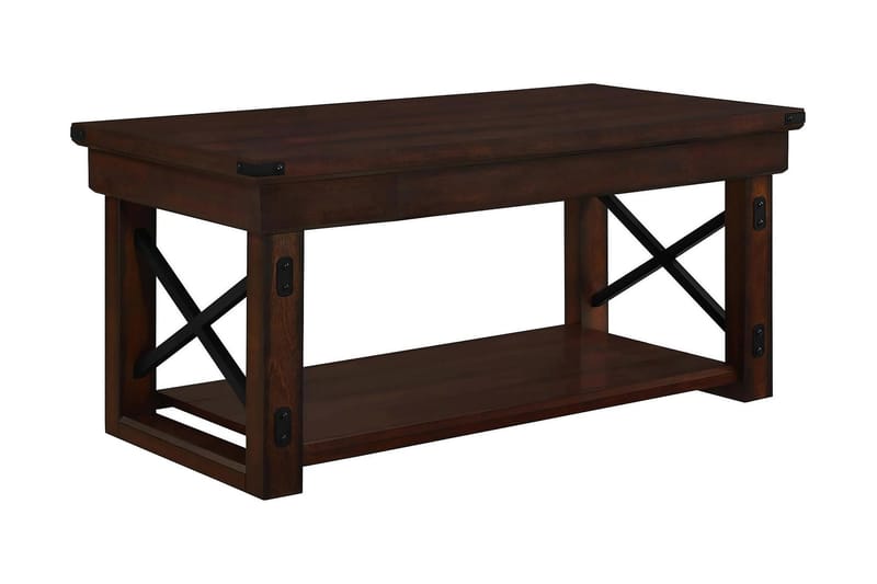 Wildwood Sofabord 112 cm med Opbevaring Hylde Espresso - Dorel Home - Møbler - Borde - Sofabord