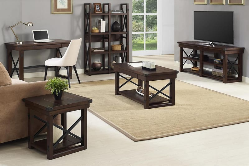 Wildwood Sofabord 112 cm med Opbevaring Hylde Espresso - Dorel Home - Møbler - Borde - Sofabord