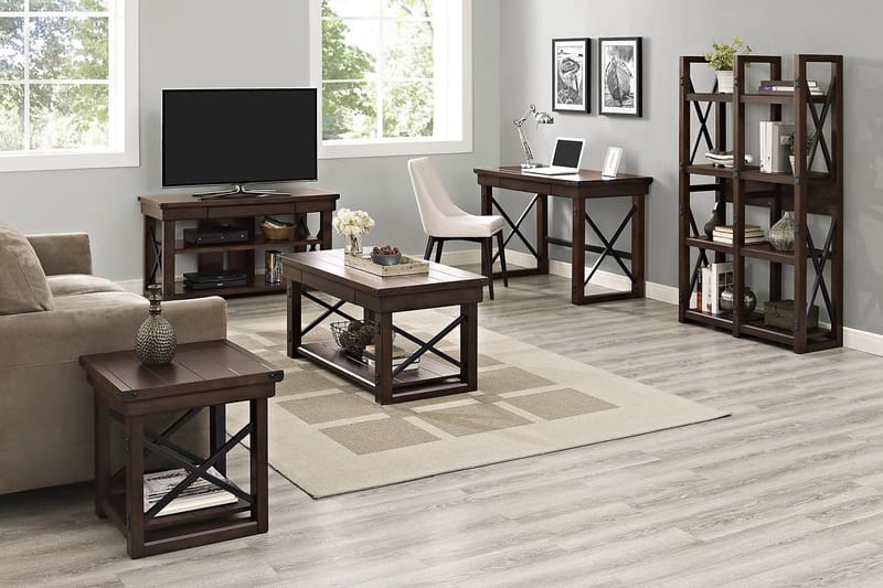 Wildwood Sofabord 112 cm med Opbevaring Hylde Espresso - Dorel Home - Møbler - Borde - Sofabord