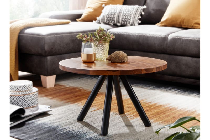 Wilhem 60 cm Rundt Sofabord i Eg - Brun - Møbler - Borde - Sofabord