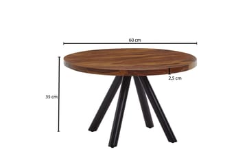 Wilhem 60 cm Rundt Sofabord i Eg - Brun - Møbler - Borde - Sofabord