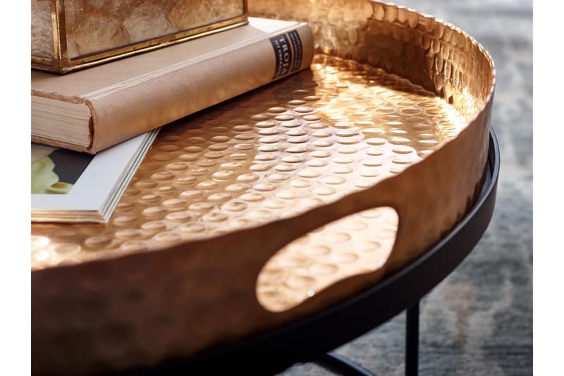 Wilhem Satsbord 46 cm Rund - Guld - Møbler - Borde - Sofabord