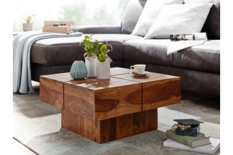 Wilhem Sofabord 58 cm Firkantet - Natur - Møbler - Borde - Sofabord