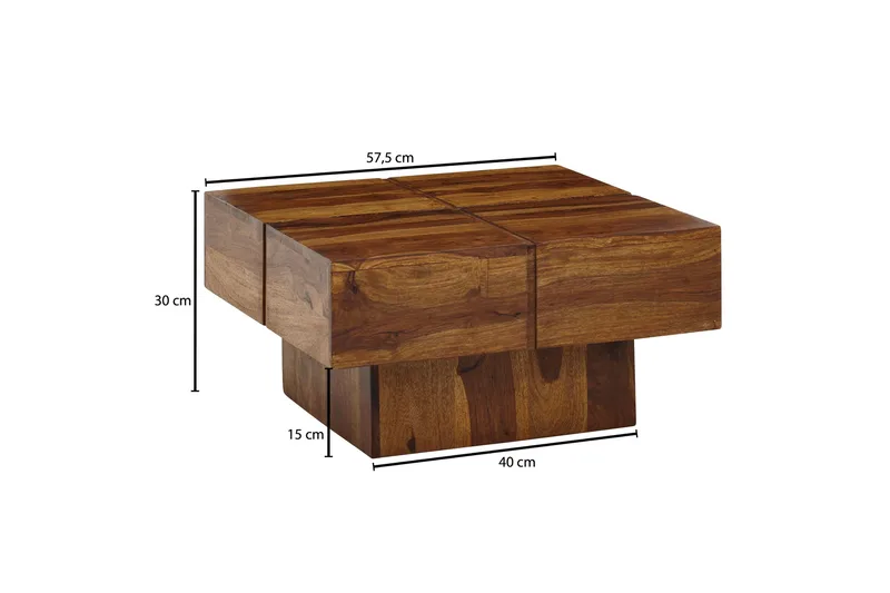 Wilhem Sofabord 58 cm Firkantet - Natur - Møbler - Borde - Sofabord