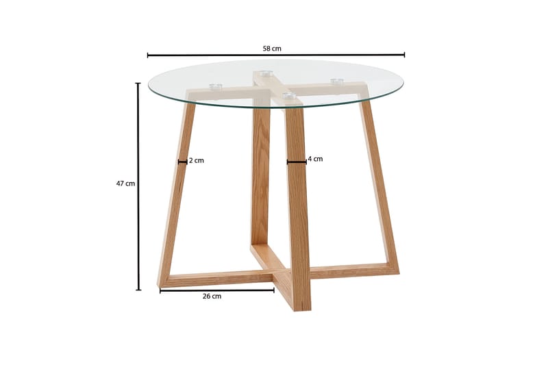 Wilhem Sofabord 58 cm Rund - Natur - Møbler - Borde - Sofabord