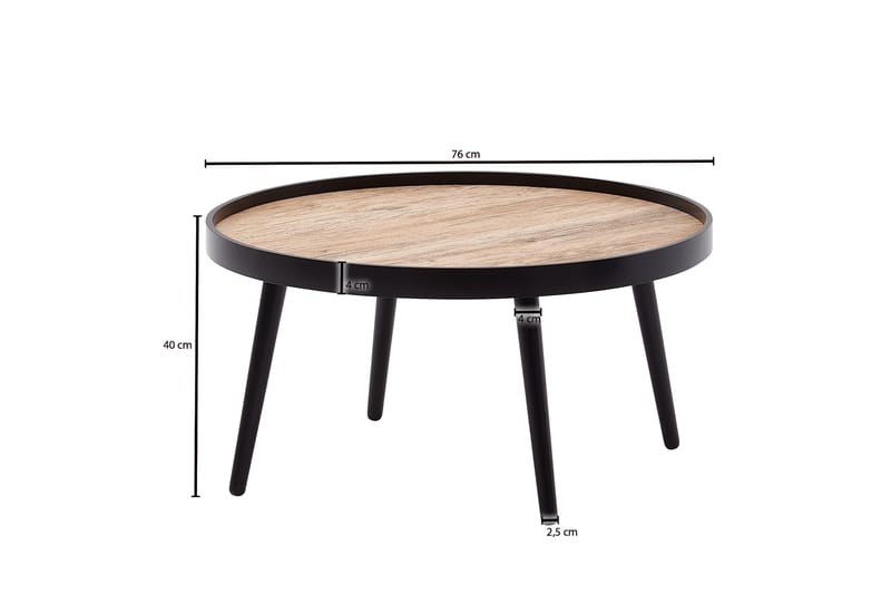 Wilhem Sofabord 76 cm Rund - Natur - Møbler - Borde - Sofabord