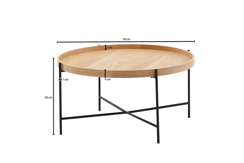 Wilhem Sofabord 78 cm Rund - Natur - Møbler - Borde - Sofabord