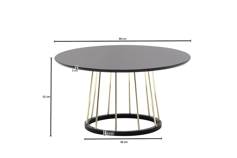 Wilhem Soffbord 80 cm Rektangulär Wohnling Black - Møbler - Borde - Sofabord