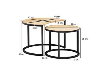 Willowdale Indskudsbord 60 cm Halvcirkel - Brun / sort - Møbler - Borde - Sofabord