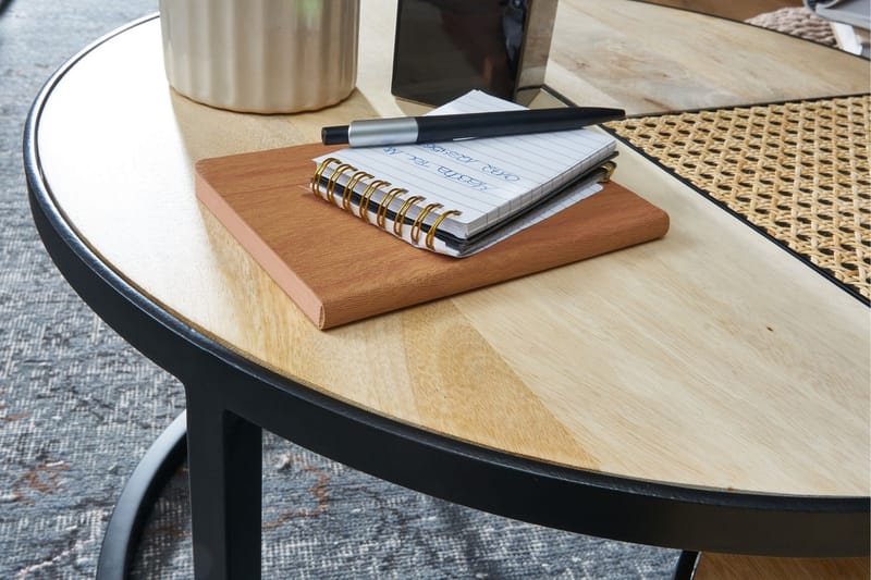 Willowdale Indskudsbord 60 cm Rund - Brun / sort - Møbler - Borde - Sofabord