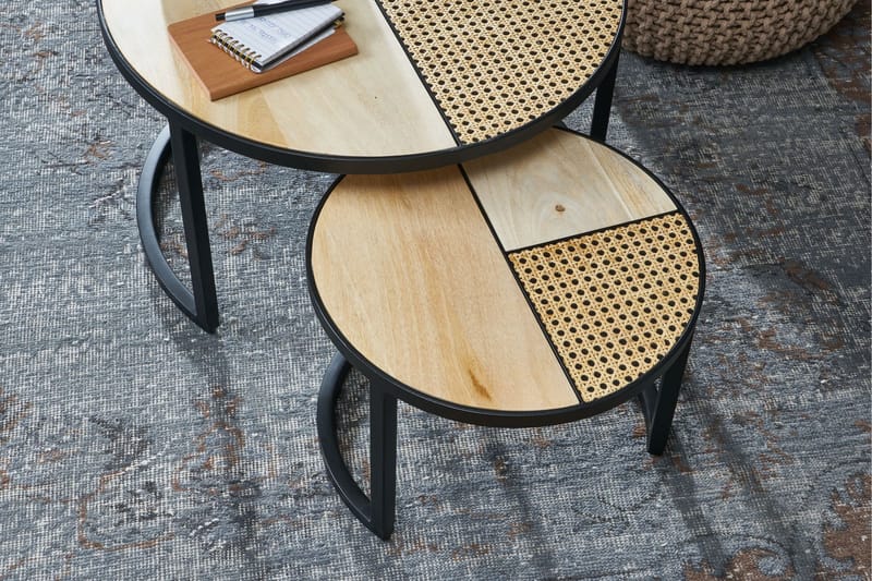Willowdale Indskudsbord 60 cm Rund - Brun / sort - Møbler - Borde - Sofabord