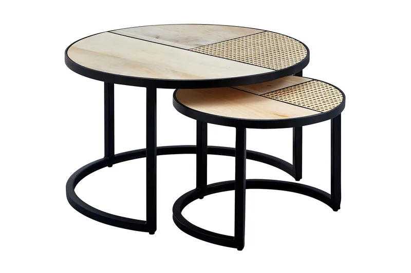 Willowdale Indskudsbord 60 cm Rund, Brun / sort