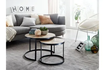 Willowdale Indskudsbord 60 cm Rund - Mørkegrå / sort - Møbler - Borde - Sofabord