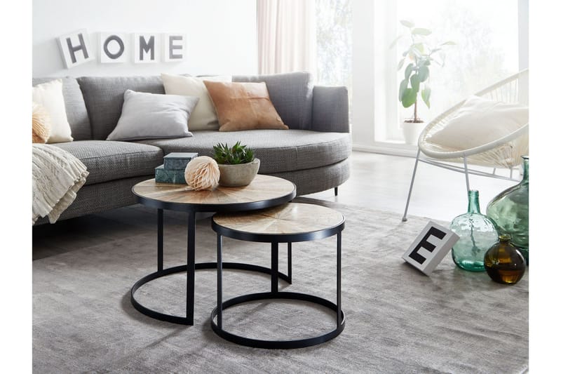 Willowdale Indskudsbord 60 cm Rund - Mørkegrå / sort - Møbler - Borde - Sofabord