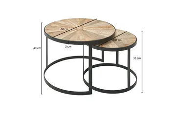 Willowdale Indskudsbord 60 cm Rund - Mørkegrå / sort - Møbler - Borde - Sofabord