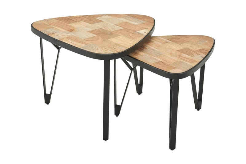 Willowdale Indskudsbord 60 cm Trekantet - Brun / sort - Semmenfoldeligt bord - Sofabord - Spejlbord - Indskudsborde
