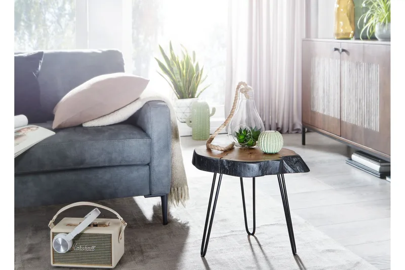 Willowdale Sofabord 40 cm Rund - Brun/Sort - Møbler - Borde - Sofabord