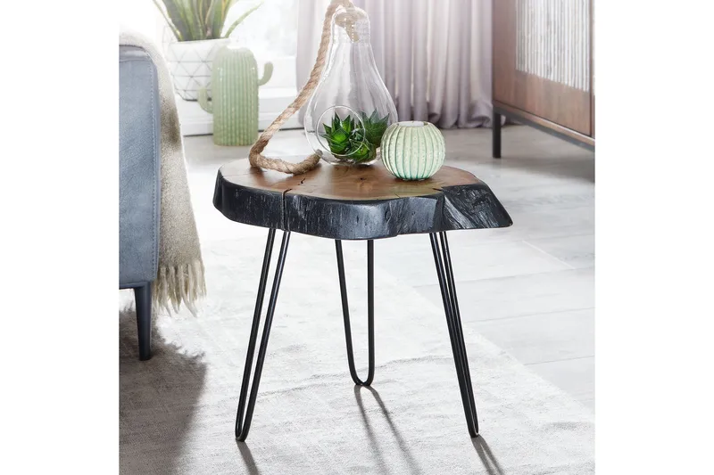 Willowdale Sofabord 40 cm Rund - Brun/Sort - Møbler - Borde - Sofabord