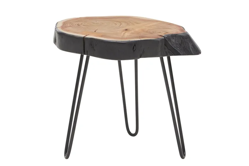 Willowdale Sofabord 40 cm Rund, Brun/Sort