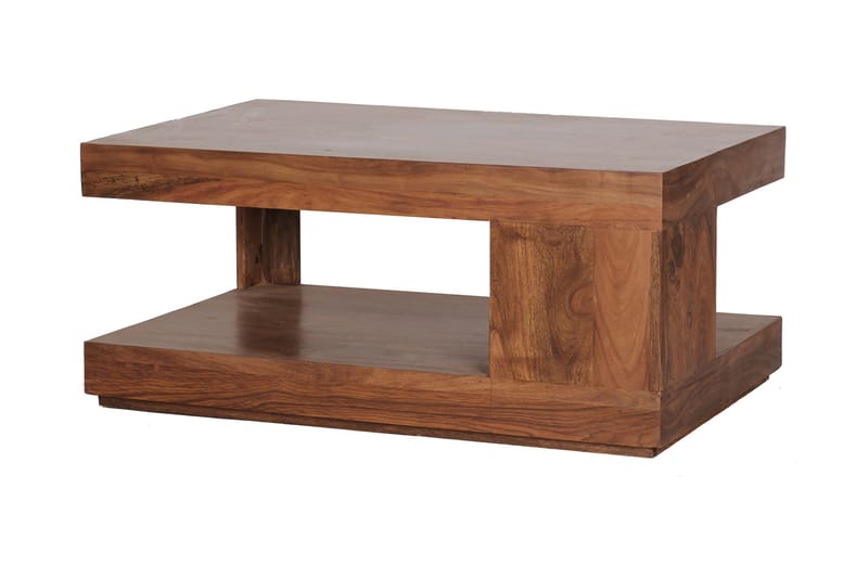 Willowdale Sofabord 60 cm - Brun - Semmenfoldeligt bord - Spejlbord - Sofabord - Sofabord med opbevaring - sofabord med hjul - Hæve sænke sofabord