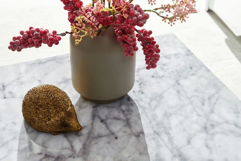 Willowdale Sofabord 60 cm Marmormønster - Hvid/Grå - Møbler - Borde - Sofabord