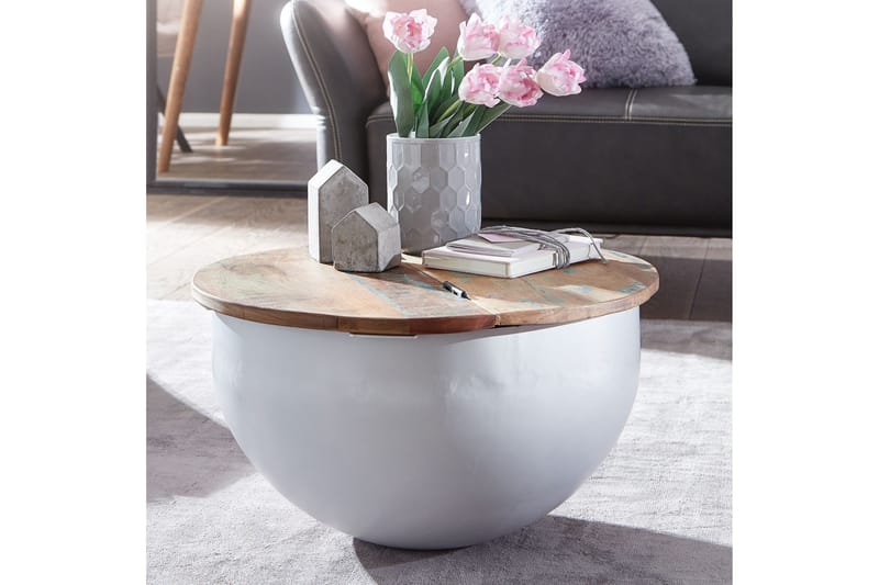 Willowdale Sofabord 60 cm Rund - Brun / hvid - Møbler - Borde - Sofabord