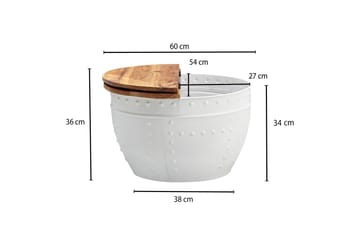 Willowdale Sofabord 60 cm Rund - Brun / hvid - Møbler - Borde - Sofabord