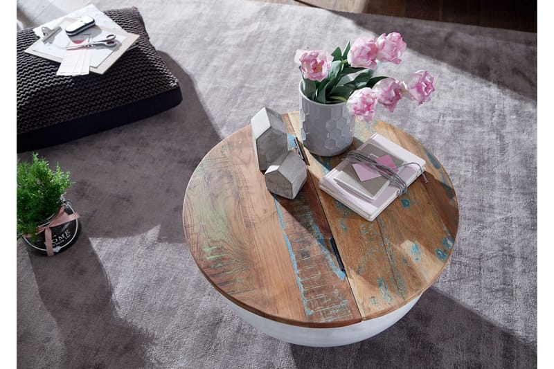 Willowdale Sofabord 60 cm Rund - Brun / hvid - Møbler - Borde - Sofabord