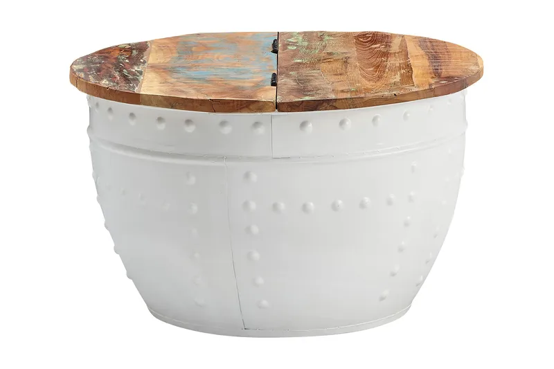 Willowdale Sofabord 60 cm Rund, Brun / hvid