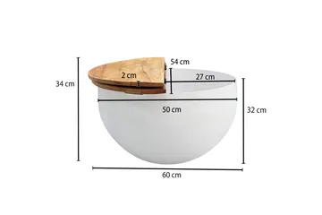 Willowdale Sofabord 60 cm Rund - Brun / hvid - Møbler - Borde - Sofabord