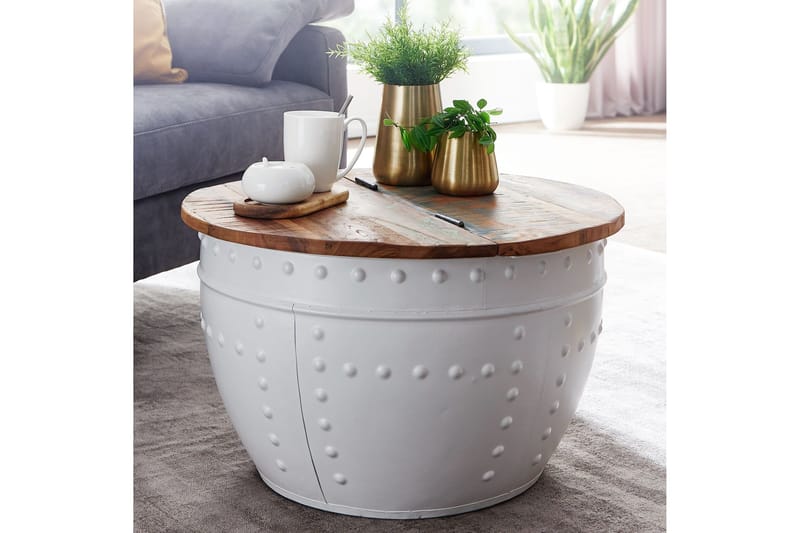 Willowdale Sofabord 60 cm Rund - Brun / hvid - Møbler - Borde - Sofabord