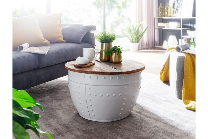 Willowdale Sofabord 60 cm Rund - Brun / hvid - Møbler - Borde - Sofabord
