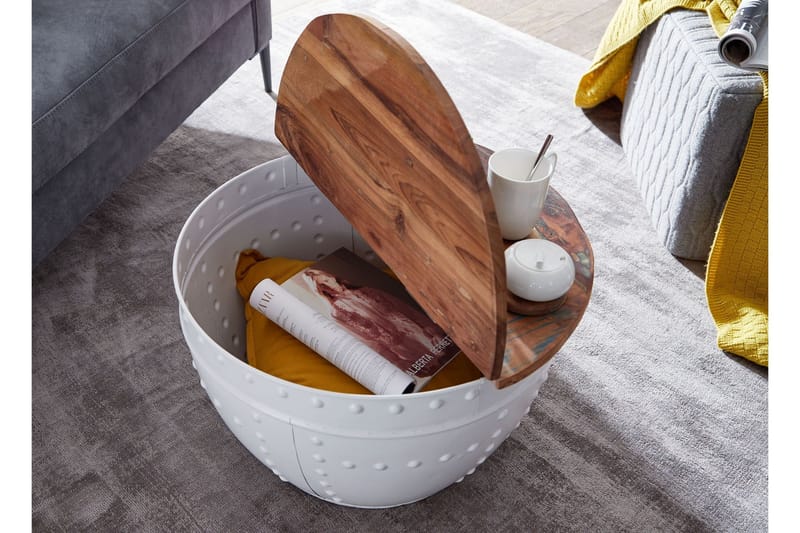 Willowdale Sofabord 60 cm Rund - Brun / hvid - Møbler - Borde - Sofabord