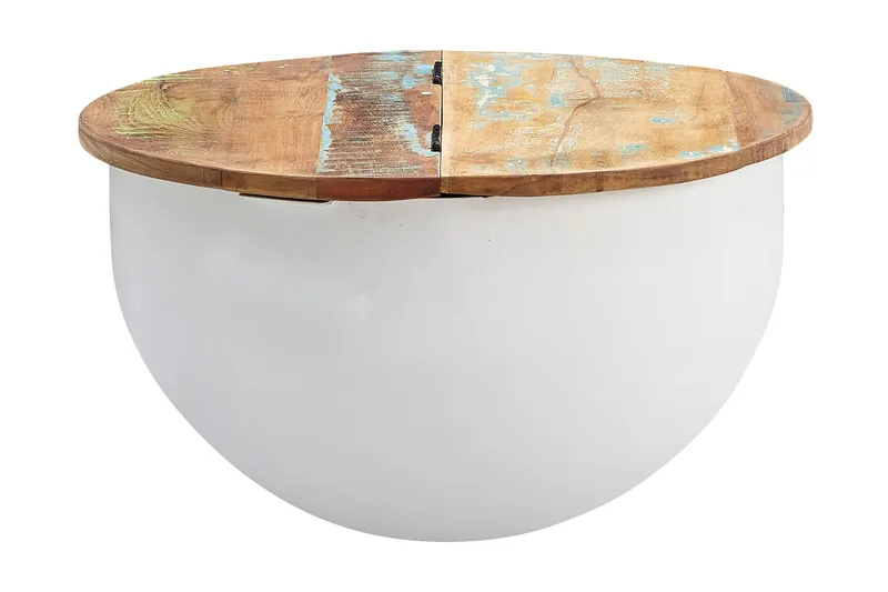 Willowdale Sofabord 60 cm Rund, Brun / hvid