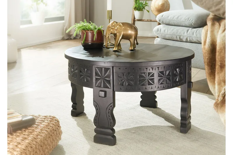 Willowdale Sofabord 60 cm Rundt - Sort - Møbler - Borde - Sofabord