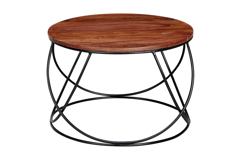 Willowdale Sofabord 60 cm Rundt, Træ/Brun/Sort