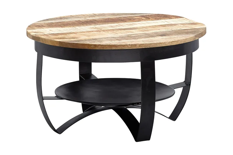 Willowdale Sofabord 60x34 cm med Opbevaring Rund, Brun / sort