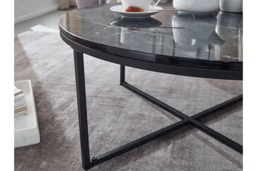 Willowdale Sofabord 80 cm Rund - Sort / grå - Møbler - Borde - Sofabord