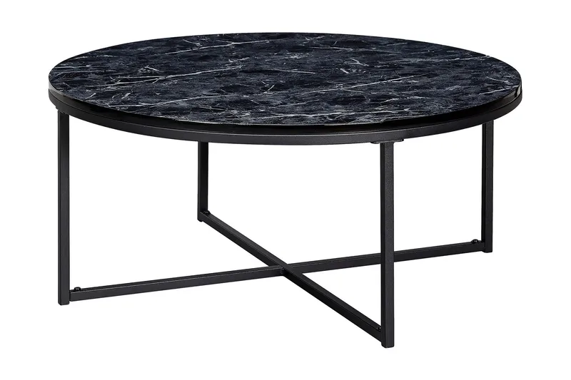 Willowdale Sofabord 80 cm Rund, Sort / grå