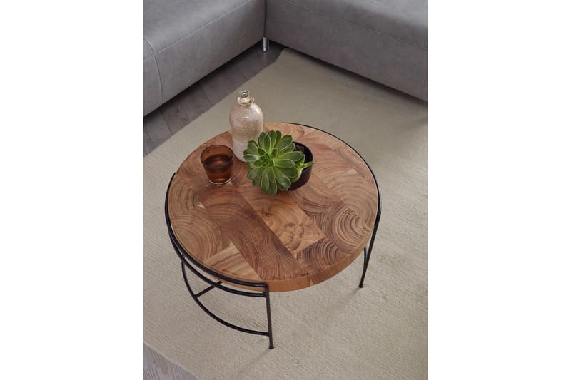 Willowdale Sofabord cm Rund - Brun / sort - Møbler - Borde - Sofabord
