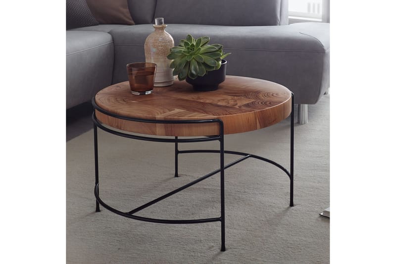 Willowdale Sofabord cm Rund - Brun / sort - Møbler - Borde - Sofabord